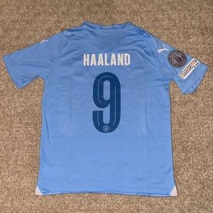 Puma Manchester City Erling Haaland #9 Light Blue Jersey